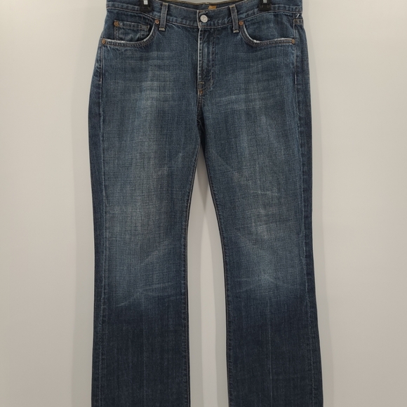 7 For All Mankind Men's Bootcut Jeans - Blue - Picture 1 of 9